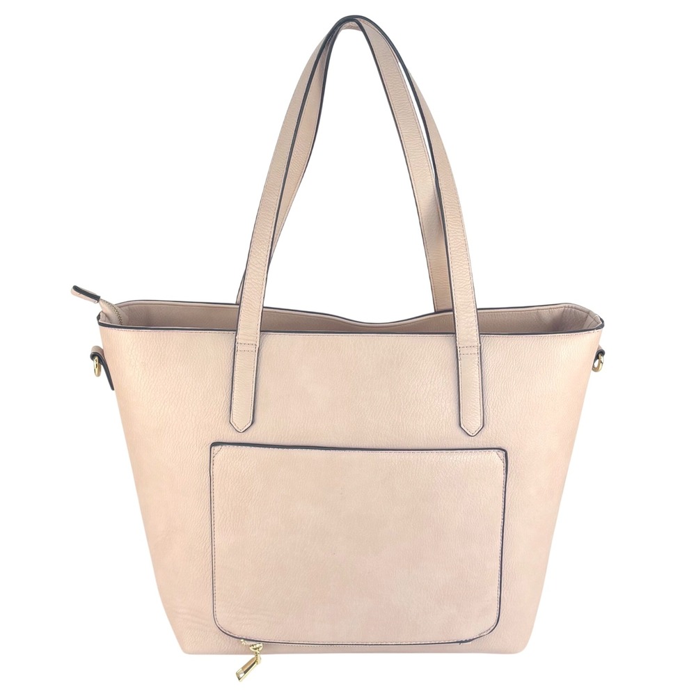 Poppy & Peonies Tote Commuter Backpack Set Blush Pink Gold Vegan Leather - Picture 7 of 16